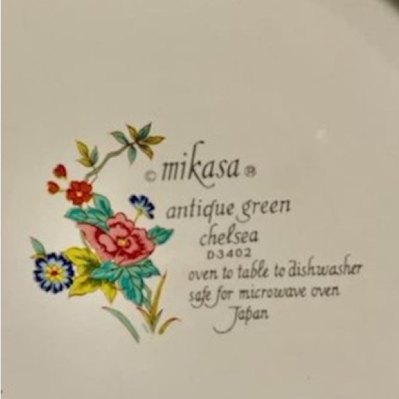 6 Vintage Antique Fine China Chelsea by MIKASA Dinner Plates Japanese porcelain - Picture 3 of 5